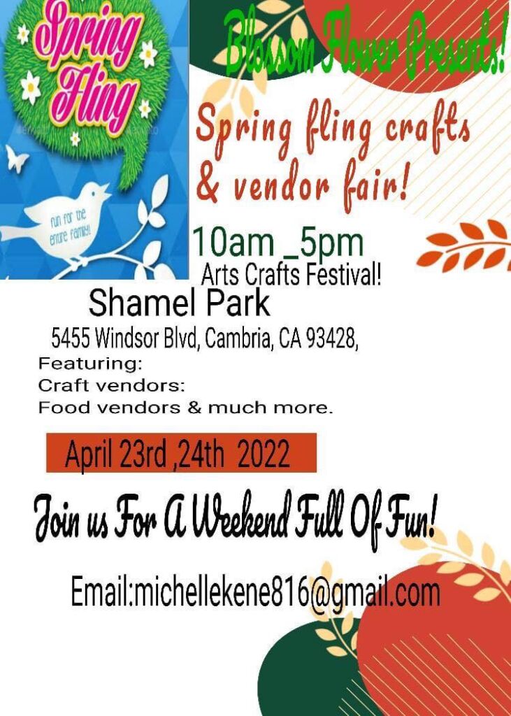 Spring Fling featured on Cambria Currents, @cambriacurrents, camrbiacurrents.com